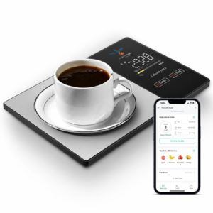 Nutrition scale with a coffee and fitbit app
