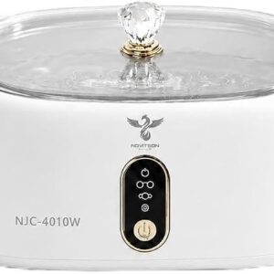 NJC-4010W Automatic Ultrasonic Cleaner 500ML – Powerful Cleaning for Ornaments, Eyewear & Daily Essentials, Stable Plug In Operation, Modern Lightweight Build, White