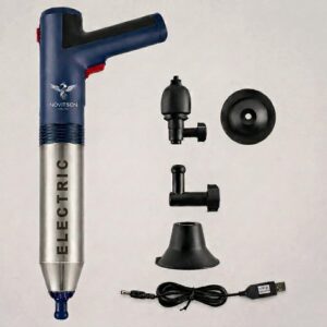 NDC-8825BE Professional Electric Sewer Block Remover – Easy Press Pipeline Cleaning Tool, Blue