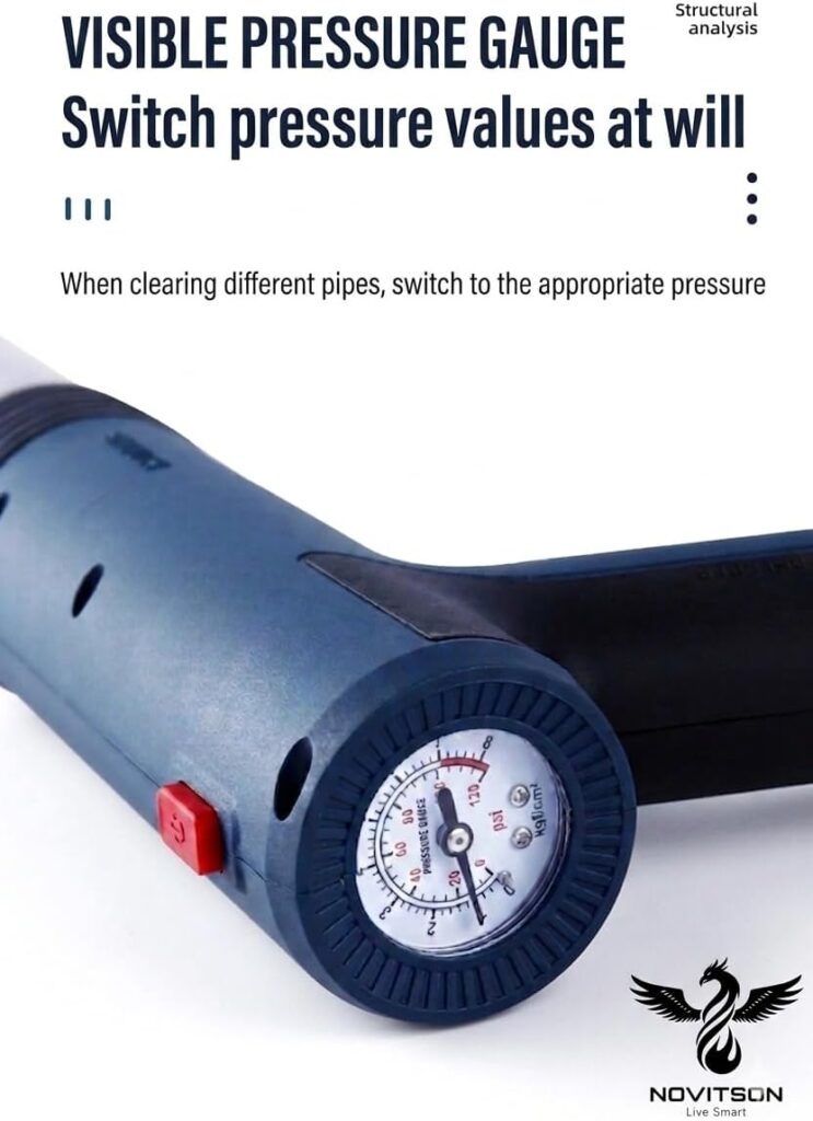 NDC-8825BE Professional Electric Sewer Block Remover – Easy Press Pipeline Cleaning Tool, Blue