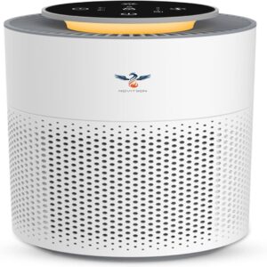 NAP-7060W HEPA Air Purifier with Activated Charcoal & Aroma | CADR 60 m³/h | Dust, Mites, Smoke, Pollen, Fiber, Pet Dander Removal | Touch Control, 3 Speeds, Night Lamp, Timer, Child Lock