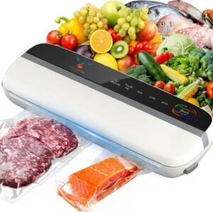NVS-7321B Vacuum Sealer Machine for Food Preservation | Automatic Fresh Keeping & Air Sealing System, White